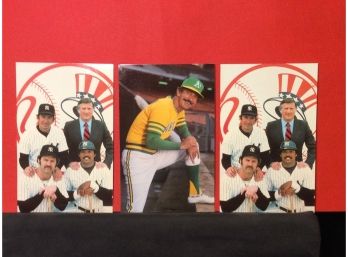 Yankees/a's Postcard Lot Billy Martin - Thurman Munson - Reggie - George