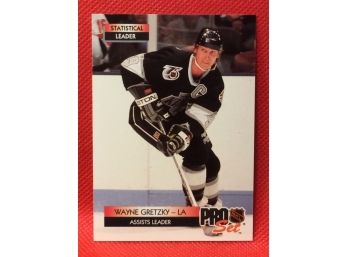 1992 Pro Set Wayne Gretzky Assist Leader Card