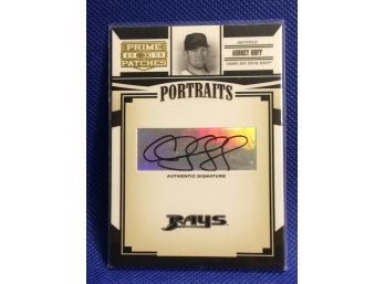 2005 Donruss Prime Patches Aubrey Huff Autograph Card