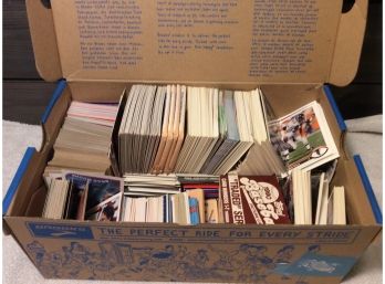 Shoebox Filled With Baseball - Football - Hockey Cards