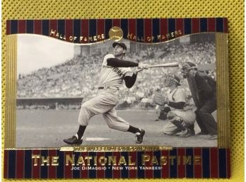 2001 Upper Deck Hall Of Famers Joe DiMaggio Card