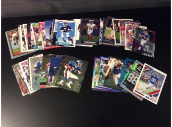 Lot Of 50 Assorted New York Giants Football Cards With Saquon Barkley