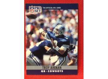 1990 Pro Set Football Troy Aikman Card