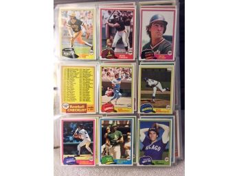 1981 Topps Baseball Complete Set With Complete Update Set In Sheets/binder