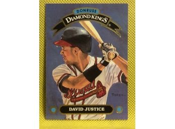 1991 Donruss Diamond Kings David Justice Card