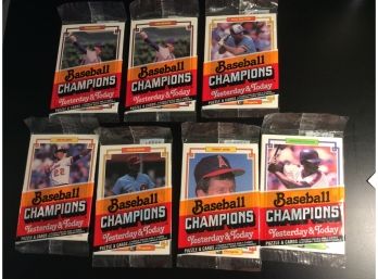 1984 Donruss Baseball Champions Yesterday And Today Lot Of 7 Sealed Packs