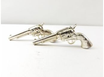 Silver Pistol Salt And Pepper Shakers
