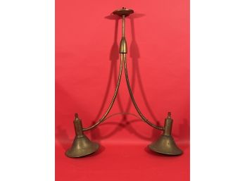 Large Antique Brass Hanging Lamp
