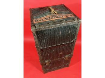 Antique Innovation NY Doubleday Steam Travel Trunk