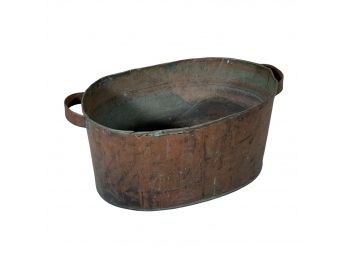 Antique Copper Wash Tub Basin