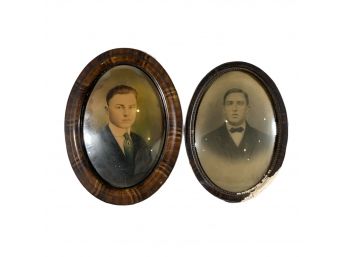 Pair Of Antique Bubble Glass Frames