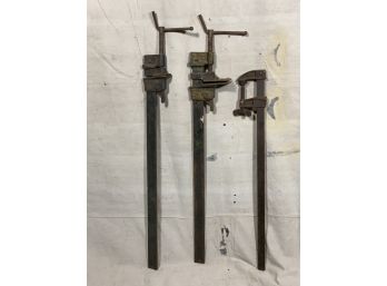 Vintage Lot Of Three Hartford Clamp Co Clamps