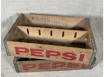 Vintage Pair Of Pepsi Crates