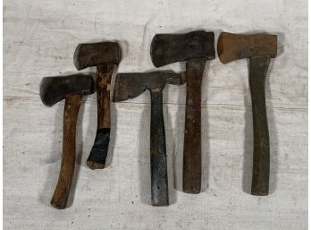 Lot Of Five Vintage Hatchets US Army, Plumb Etc