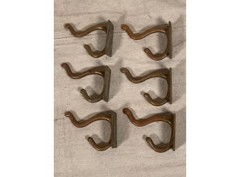 Lot Of Six  Antique Coat Hooks