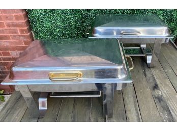 Two Hinged Chafing Dishes