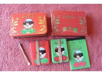 Vtg Coca-Cola Playing Cards Set In Tin