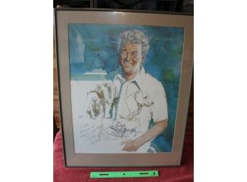 Ken Venturi Signed Art Autograph Lithograph Professional Golfer Guiding Eyes Dog