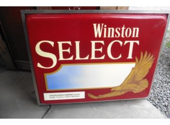 Winston Select Cigarette Light Sign 4'x3'x5' Thick Plastic Metal Frame Working Light