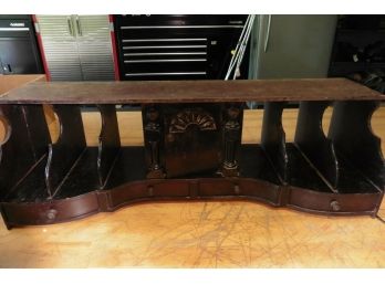 Antique Desk Top Office Organizer Wooden Drawers Hand Made Victorian