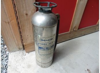 Vintage Stainless Steel Water Spray Fire Container Soda Acid Pressure Spray