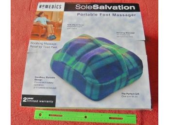 Homedics Sole Salvation Slipper Foot Massager Plaid FM-1PLD