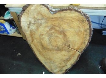 Huge Breaking My Heart Shaped Slice Of Maple 33x25'