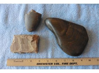 Native American Artifacts Tools Grinding Stone Axe Hatchet Weapon Parts Tooth ?