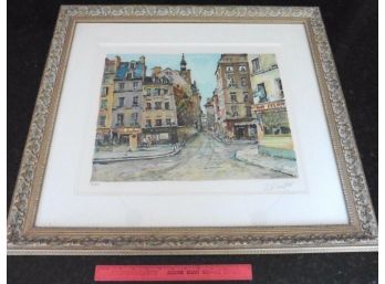 Serigraph Signed Pierre Cambier 68/350 Paris France Francs Bourgeois Framed Art