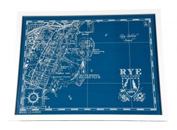 J.D. Susanin Bank & Surf Beach Map Of Rye, New York