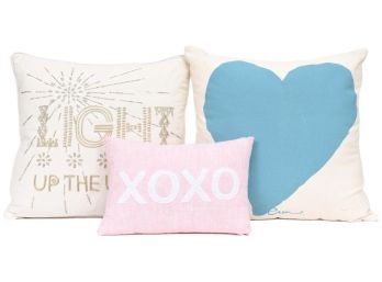 Set Of Three Sweet Throw Pillows By Alexandra Ferguson, Erin Flett And Pottery Barn Teen