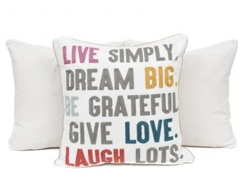 Set Of Three Throw Pillows