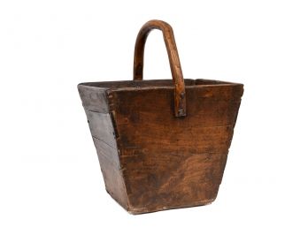 Antique Primitive Wooden Basket