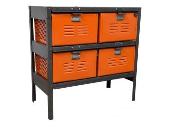 Worley & Co. Metal Four Drawer Locker Basket Storage Unit