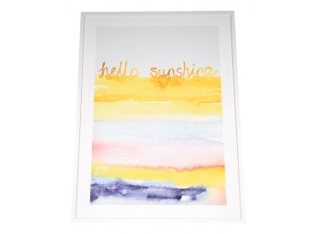 Hello Sunshine Framed Watercolor Print