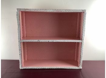 Pink Wood Shelf Unit