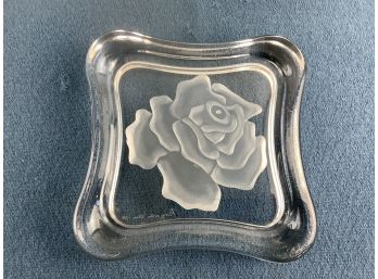 Rose Etched Glass