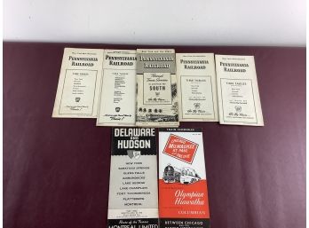 7 Vintage Railroad Time Schedules