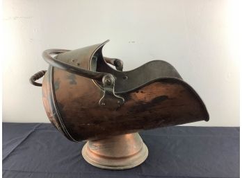 Vintage Copper Ash Coal Scuttle Bucket