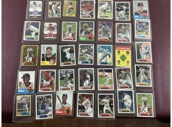 Mixed Lot Of 35 Baseball Cards In Plastic Protective Cases