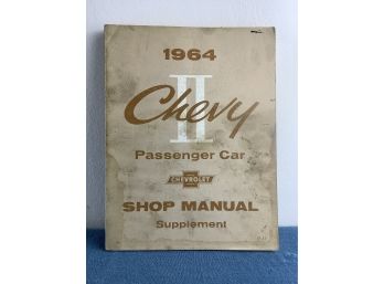 Vintage 1964 Chevy II Passenger Car Shop Manual Supplement