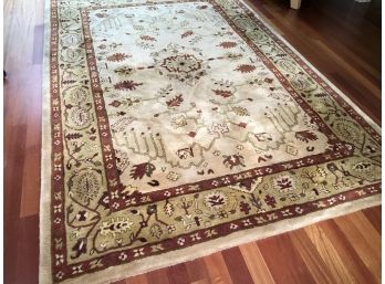 Very Nice RESTORATION HARDWARE Hand Made Rug - ANATOLIA Fine Quality - Handmade In India / Tan / Beige