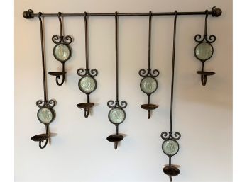 Dangling Wrought Iron 7 Candle Holder