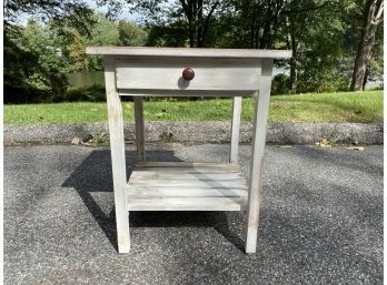 Distressed Single Drawer Night Stand Custom Painted