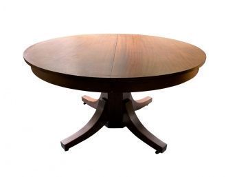 Footed Pedestal Round Dining Table