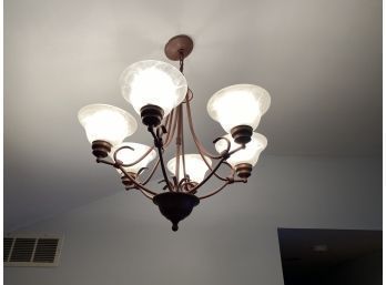 Bronze Finished 6 Arm Chandelier