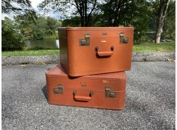 Two Vintage Aero Pak Modern Luggage Pieces