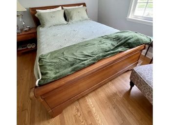 Beautiful Wooden Sleigh Bed