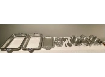 Lot Of Assorted Pewter Items From Mexico