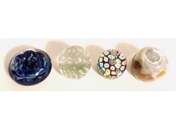 Collection Of Art Glass Paperweights